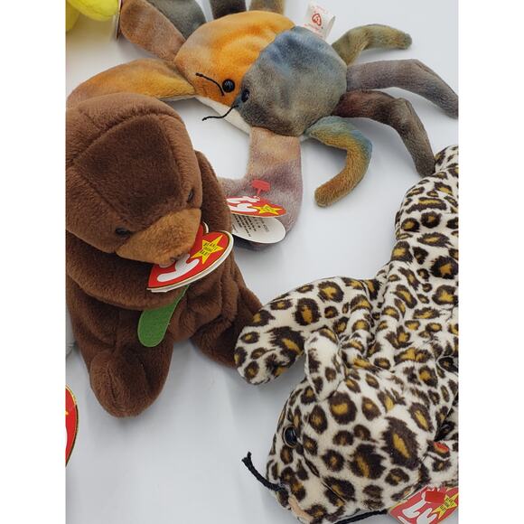 Ty Beanie Baby Lot 11 Patti Claude Quackers Teddy Waddle Erin Seaweed - Picture 14 of 15